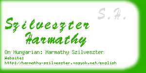 szilveszter harmathy business card